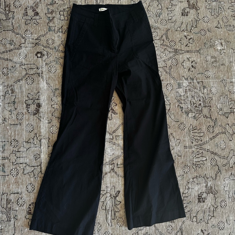 Maeve Black Wide-Leg Pants